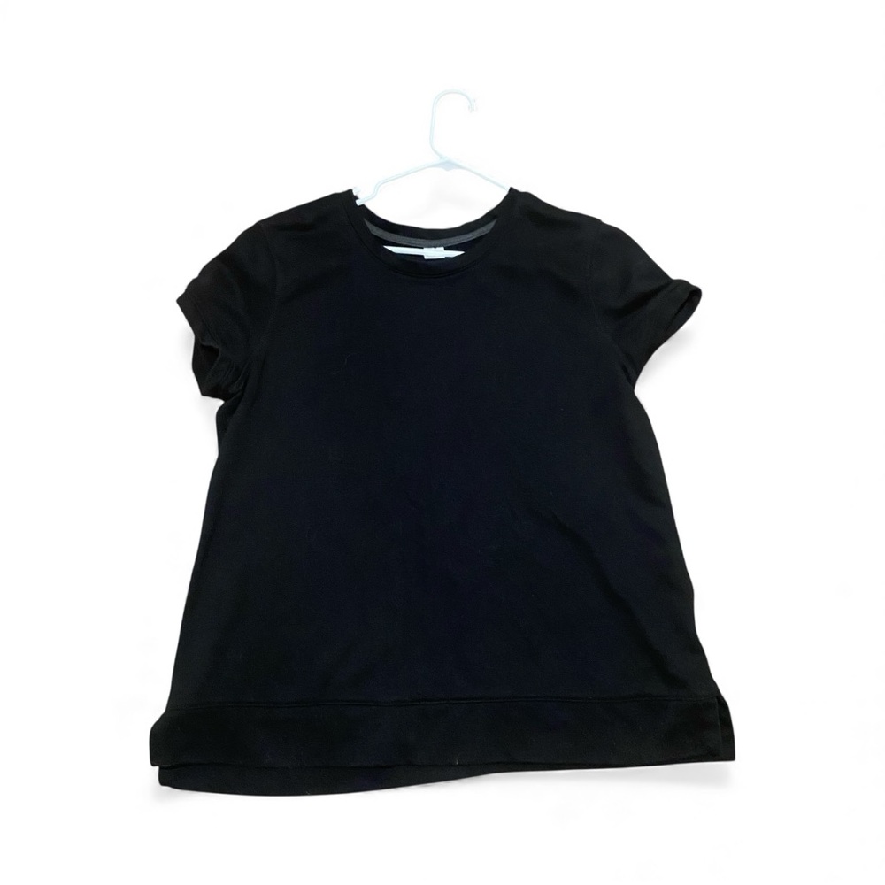 Black Casual Athleisure T Shirt XL Gym Workout Short Sleeve Top Old Navy Active